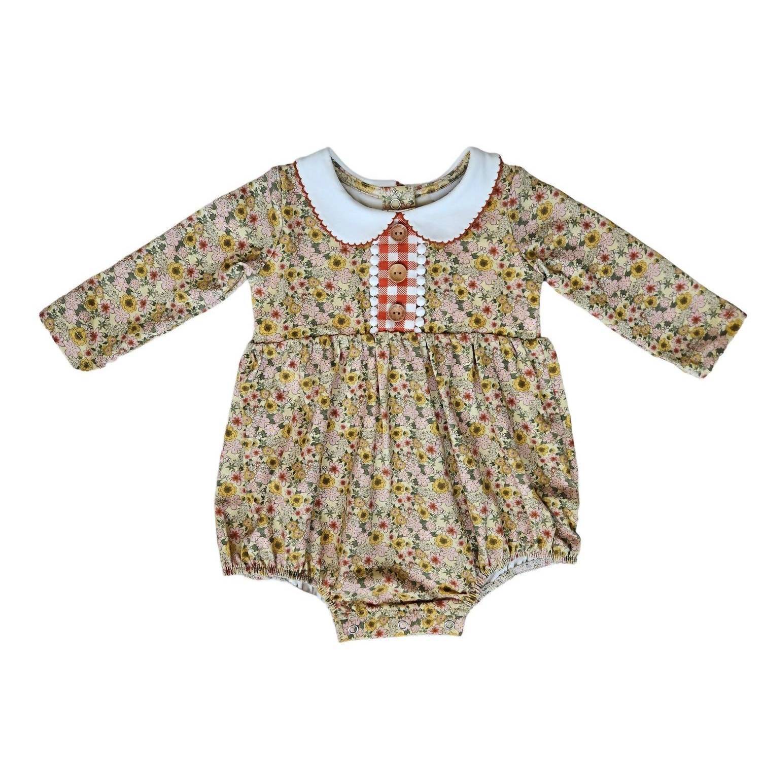 New Swoon Baby Clothing Kids Proper Bliss Bubble Dress In Rust